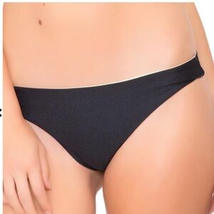 Luli Fama Cosita Buena Reversible Gold Metallic Seamless Full Bikini Bottom